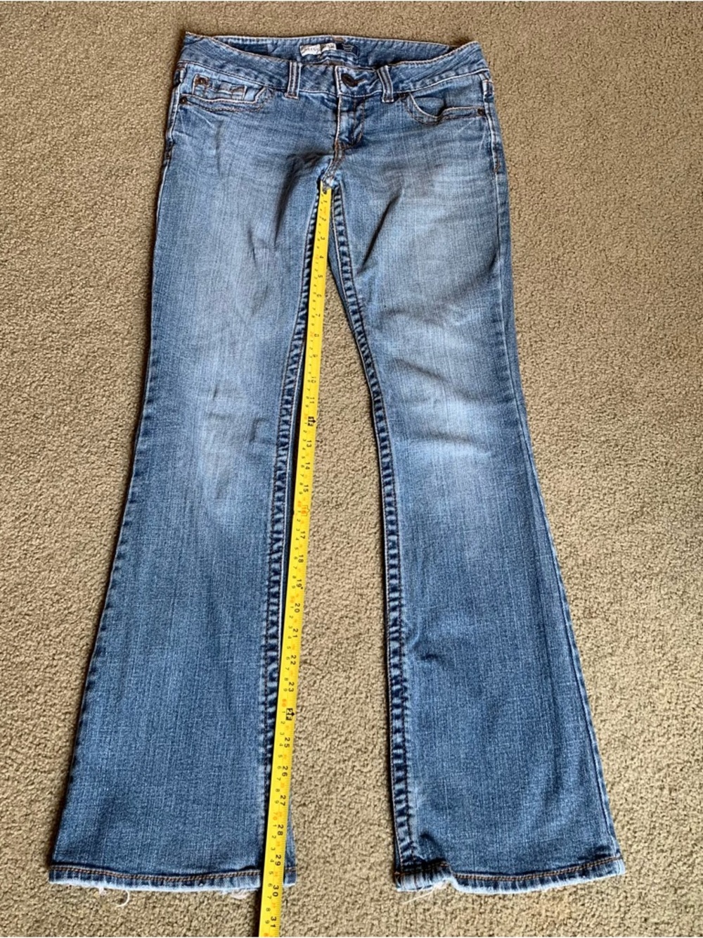 Women’s Y2k Aeropostale Light Blue Hailey Skinny Flare Bootcut Jeans 5 Regular - Picture 5 of 12
